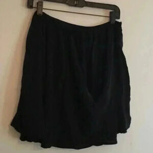 Anagram black silk lined balloon mini skirt 8